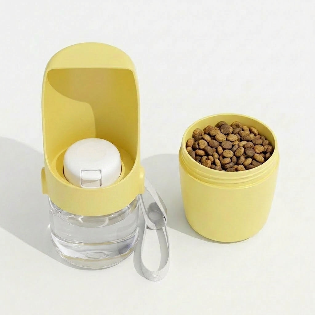 2 in 1 Storage Food and Water Container for Puppy Pets.