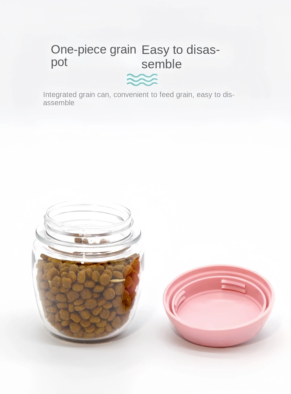 Portable Water Bottle with Food and Water Container for Pets